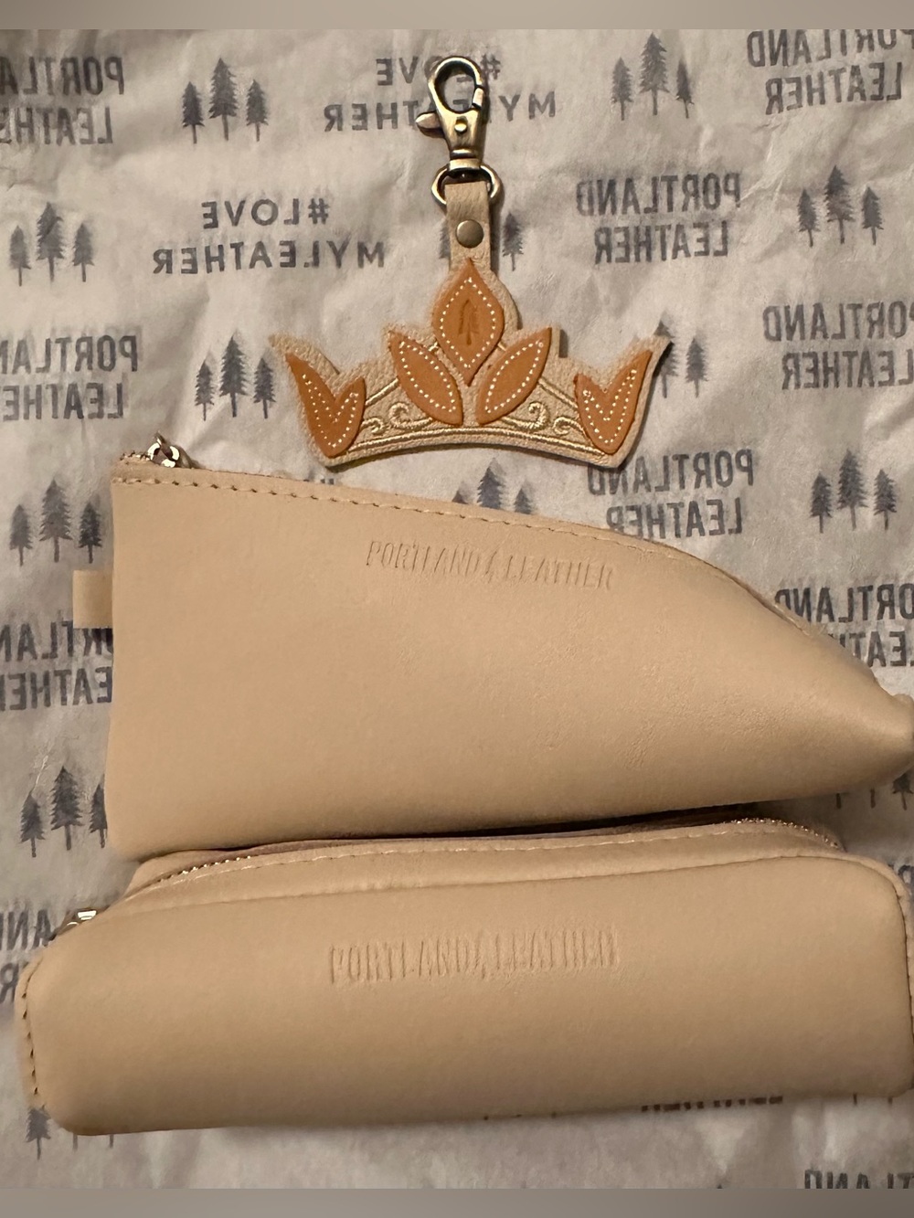 NEW Portland Leather Goods Bone Alpine,Bone Sidekick, and Peb Bone crown flair